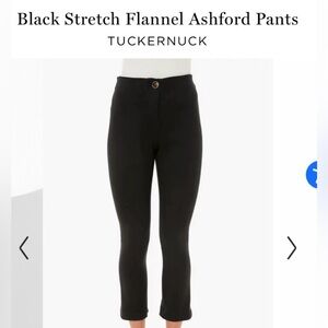 Black Stretch Flannel Ashford Pants Cropped Ankle Women's Small Dress TUCKERNUCK
